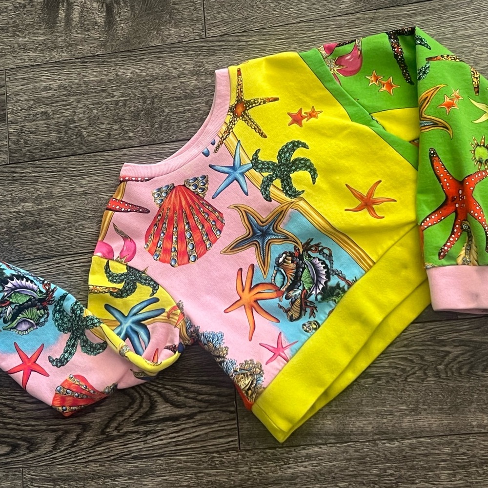 Young Versace Colorful Starfish Kids Swim Top